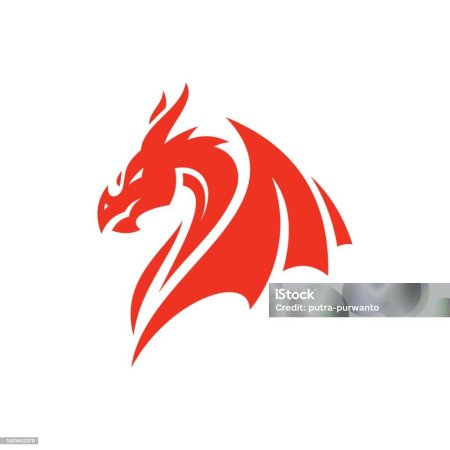 Огненный дракон силуэт