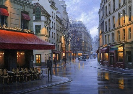 Алексей Бутырский картины Вечерний Париж