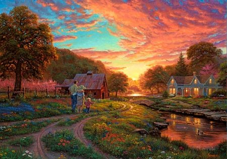 Художник Mark Keathley деревенская жизнь