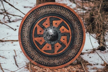 Круглый щит викингов