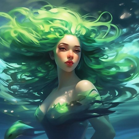 Русалка с зелеными глазами