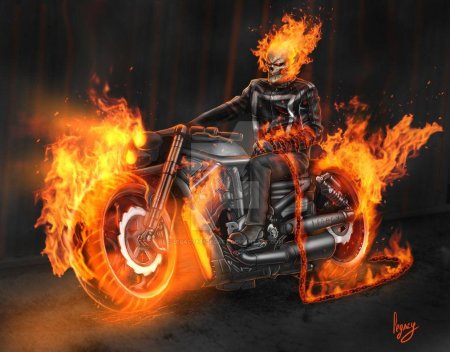 Харлей чоппер Призрачный гонщик