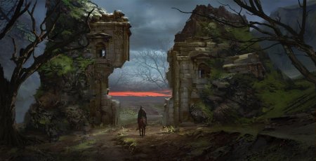 Фэнтези руины в лесу