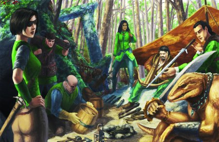 Лагерь разбойников арт ДНД