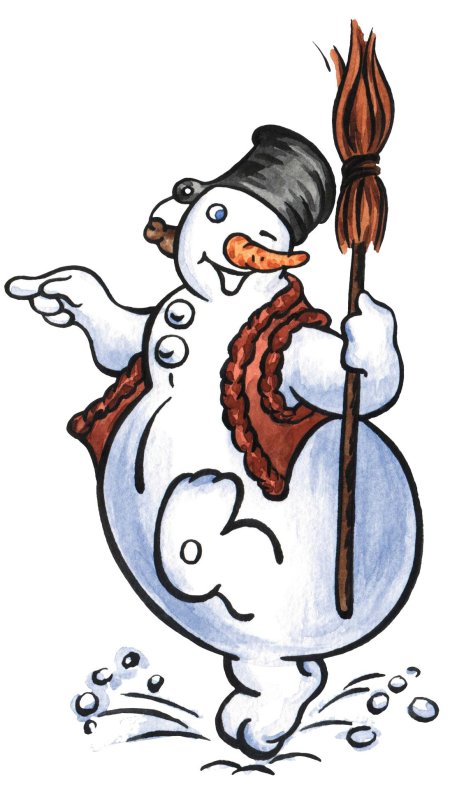 Снеговик рисунок