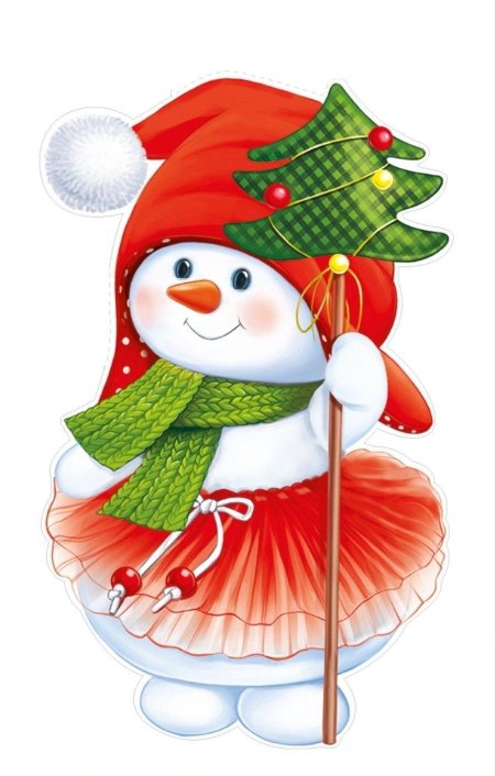 Врубной плакат Снеговик