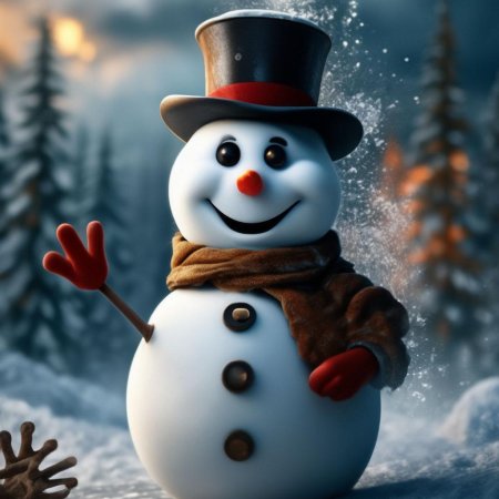 Снеговик мультяшный