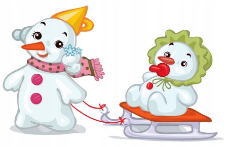 Снеговик на прозрачном фоне