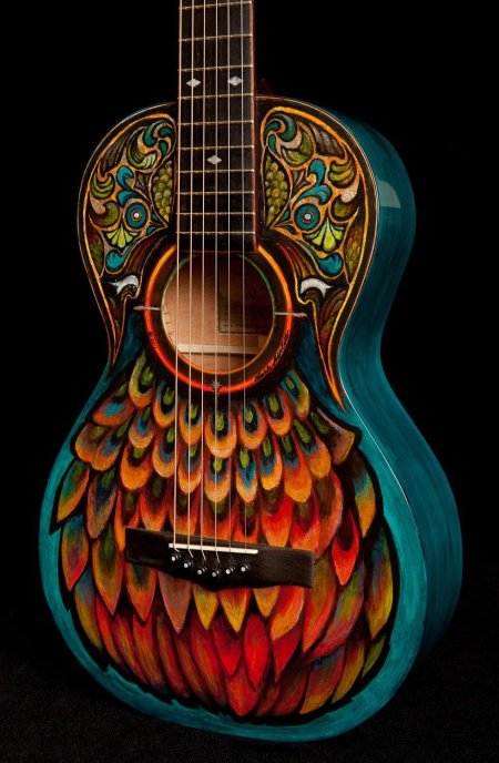 Разрисованные акустические гитары