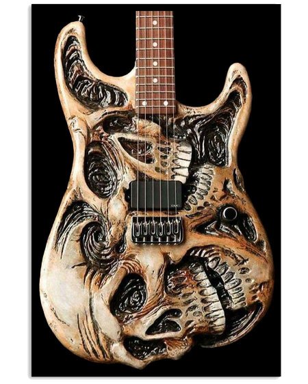 Череп с гитарой
