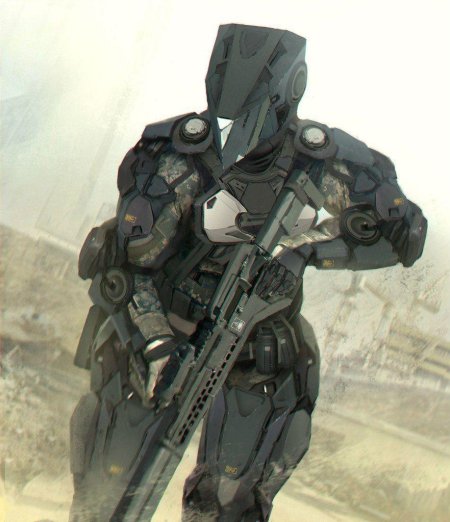 Экзо броня киберпанк