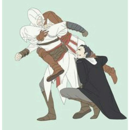 Альтаир Эцио и Дезмонд арт