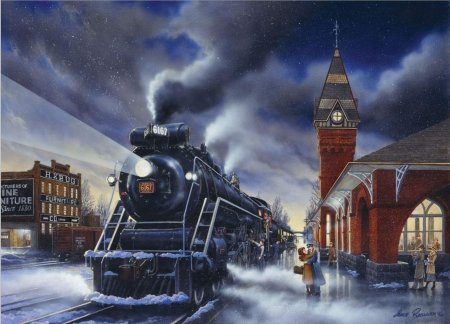 Паровоз картина