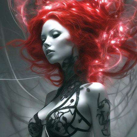 Девочка с красными волосами