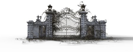 Ворота на белом фоне