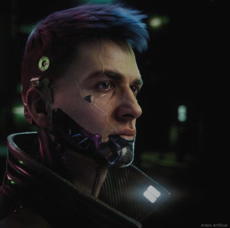 Корпорат мужчина киберпанк