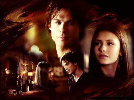 Дневники вампира Деймон и Елена