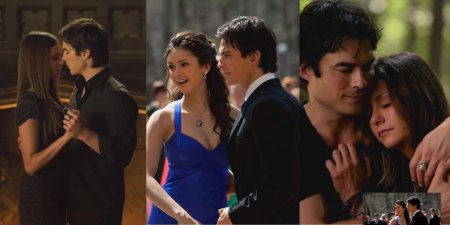 Первый поцелуй Деймона и Елены