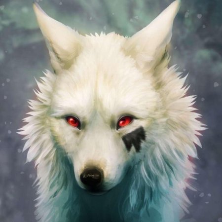 Белая волчица арт