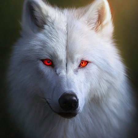 Альбинос с красными глазами