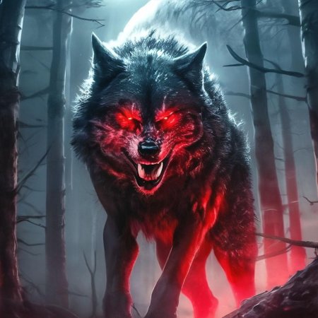 Злой волк арт
