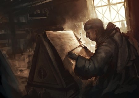 Средневековый Писарь арт