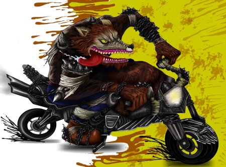 Волк мотоциклист