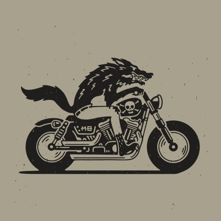 Волк на мотоцикле