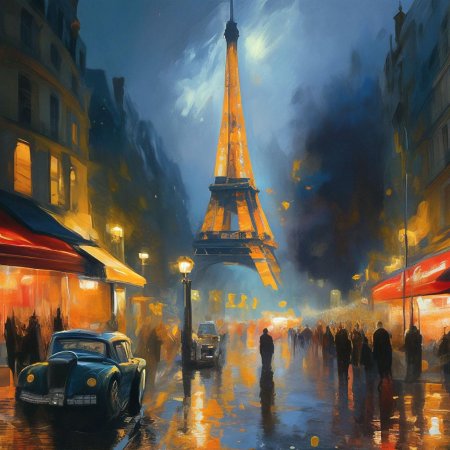 Ночной париж