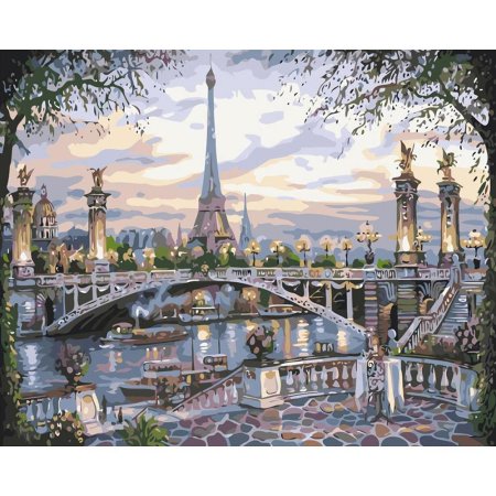 Алмазная вышивка Париж Эйфелева башня