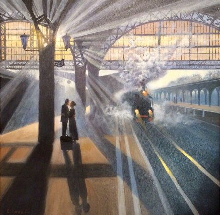 Вокзал в живописи