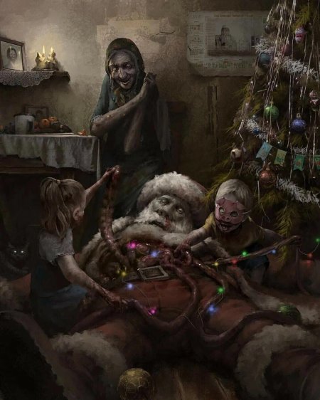 Арт страшное Рождество