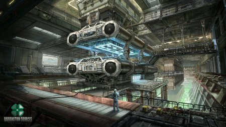 Киберпанк Sci Fi завод