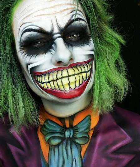 Макияж Хэллоуин Джокер Джокер