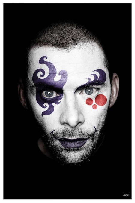 Черно белый грим мужской