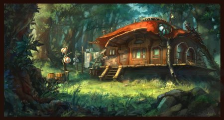 Сказочный домик в лесу