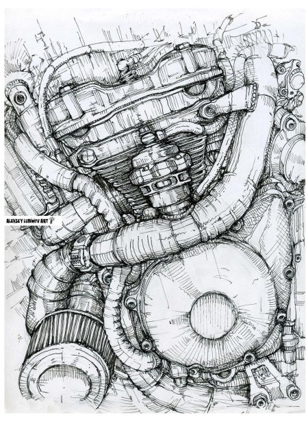 Чертежи в стиле стимпанк