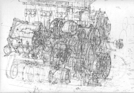 КАМАЗ-740 v8 engine Cutaway