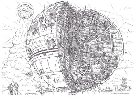 Чертеж космического корабля