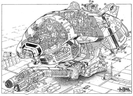 Чертеж космического корабля