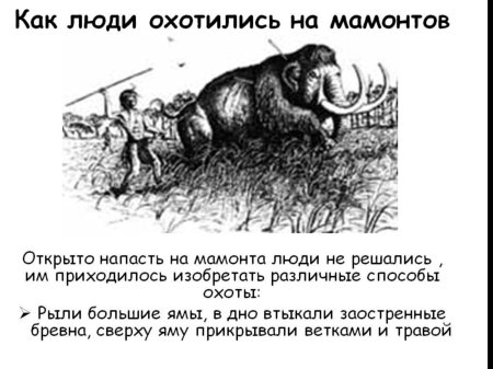 Рассказ охота на Мамонтов 5 класс