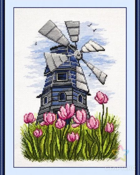 Овен мельница вышивка