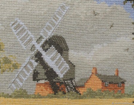Мережка мельница вышивка
