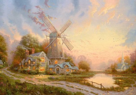 Мельница картина Томас Кинкейд