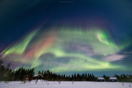 Лапландия Финляндия Северное сияние