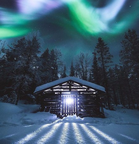 Финляндия Леви Северное сияние