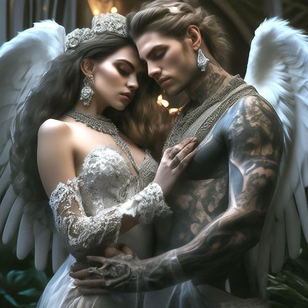 Ангел девушка и демон парень