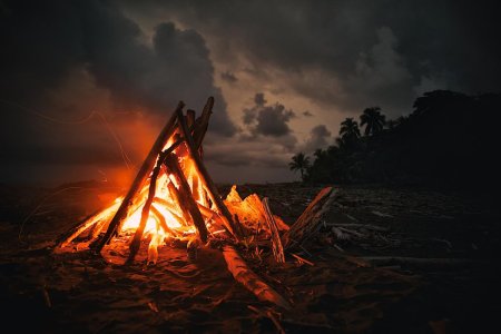 Костер в горах