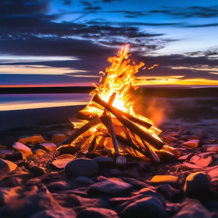 Костер огонь