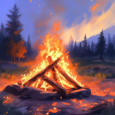 Огонь в лесу